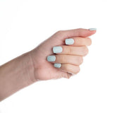 Invogue Matte Pastel Blue Square Nails (24 Pieces)