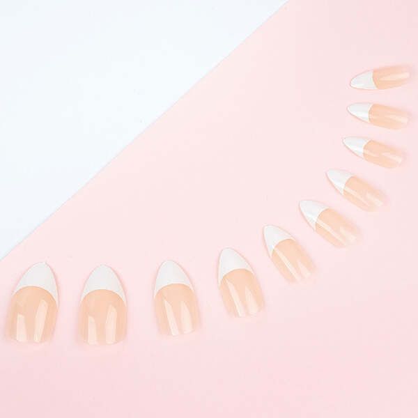 Invogue Pink French Oval Nails - Pack of 28