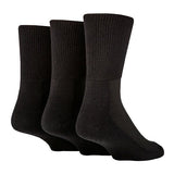 IOMI 3 Pairs Extra Wide Bamboo Diabetic Socks 6-8.5 UK Black / 3EA