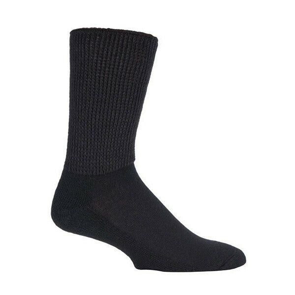 IOMI 3 Pairs of Diabetic Socks for Swollen Legs 12-14 UK Black / 3EA