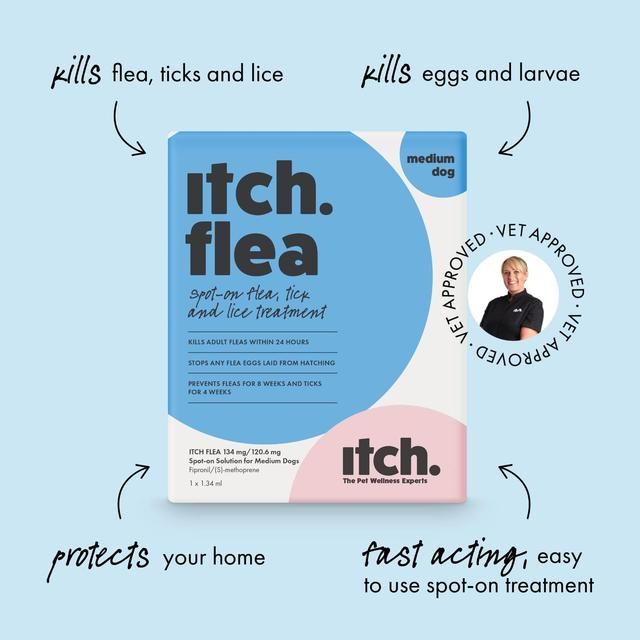 Itch Flea Medium Dog Spot-On Flea & Tick treatment (10-20kg)