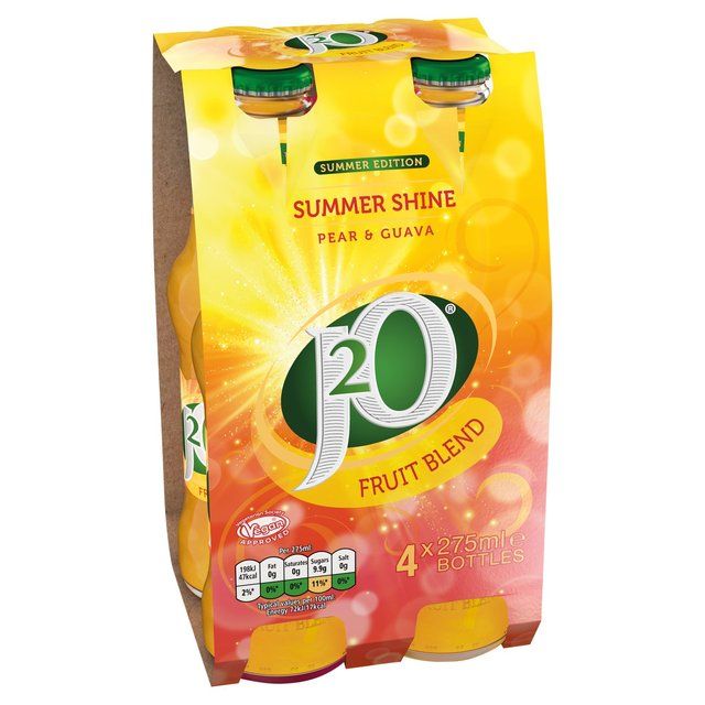 J2O Summer Shine Pear and Guava 4 x 275ml