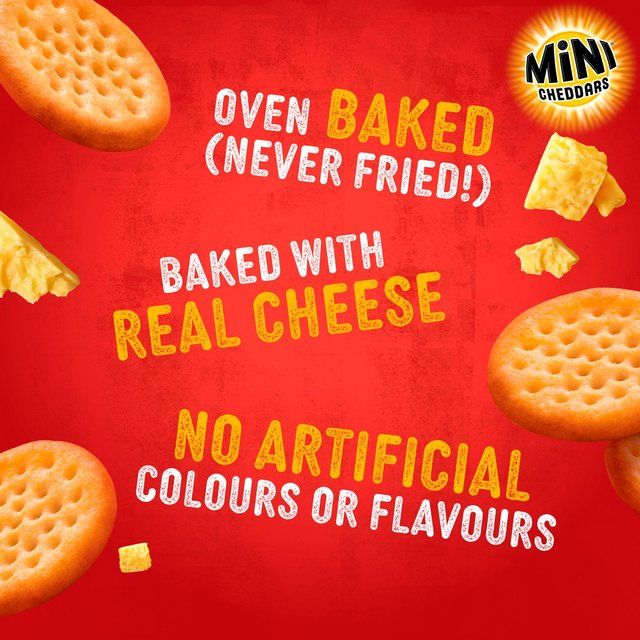 Jacob's Mini Cheddars Red Leicester Baked Snacks Multipack 12 per pack