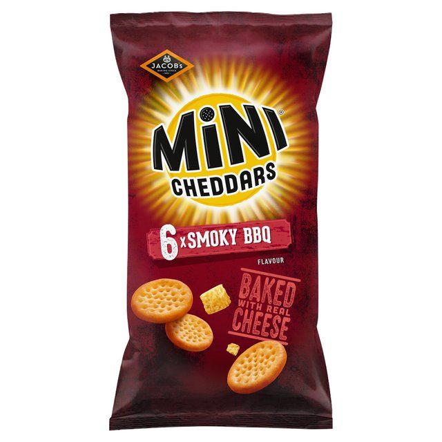 Jacob's Mini Cheddars Smoky BBQ Baked Snacks Multipack 6 per pack