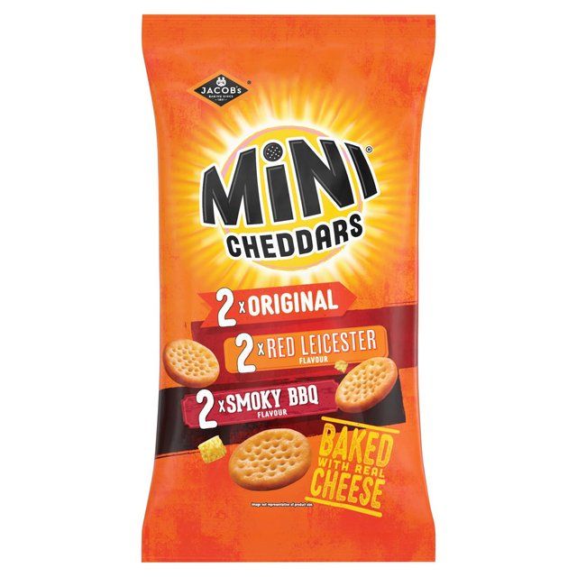 Jacob's Mini Cheddars Variety Multipack Baked Snacks 6 per pack