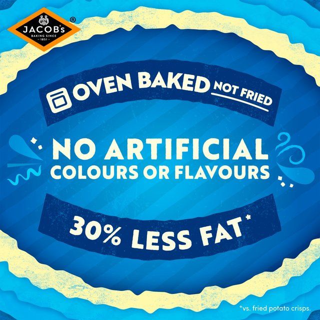Jacobs Crinklys Salt & Vinegar 30% Less Fat Baked Snacks Multipack 6 per pack