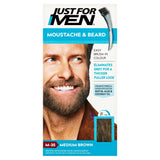 Just For Men Moustache & Beard Brush-In Colour Gel Medium Brown M-35