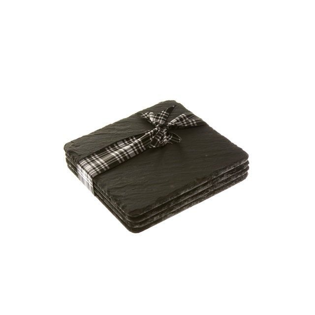 Just Slate Coasters Square 4 per pack