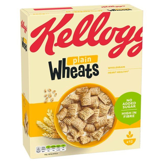 Kellogg's Wheats Plain Breakfast Cereal 500g