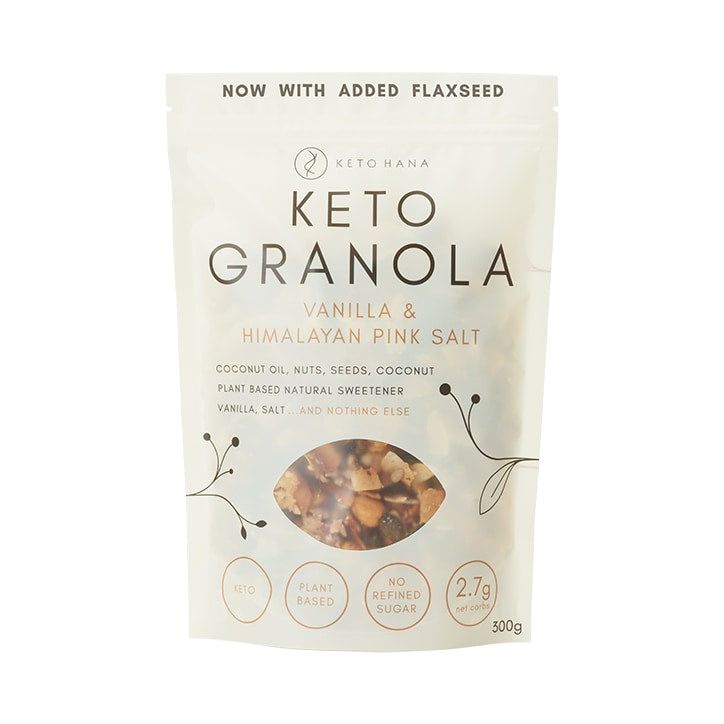 Keto Hana Cocoa Keto Granola 300g Vanilla & Himalayan Pink Salt