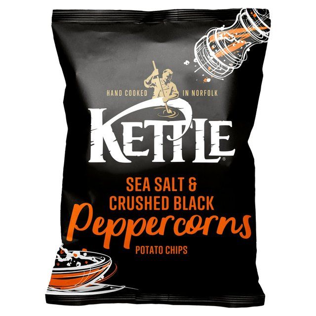 KETTLE Chips Sea Salt & Crushed Black Peppercorns   130g