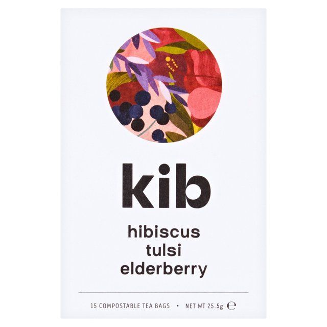 Kib Hibiscus Tulsi Elderberry Herbal Tea 15 per pack