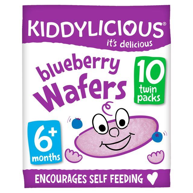 Kiddylicious Blueberry Maxi Wafers Baby Snacks Multi 10 x 4g