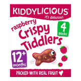 Kiddylicious Raspberry Crispy Tiddlers Baby Snacks Multi 4 x 12g