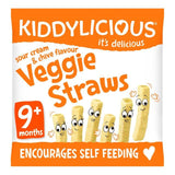 Kiddylicious Sour Cream & Chive Flavoured Veggie Straws Baby Snacks 12g