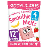 Kiddylicious Strawberry & Banana Smoothie Melts Baby Snacks Multi 4 x 6g