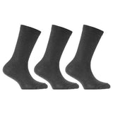 Kids Plain Cotton School Socks (Pack Of 3) (UK Shoe 9-12) Grey / 1EA