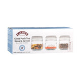 Kilner Square Push Top Jars Set of 3 250ml 3 per pack