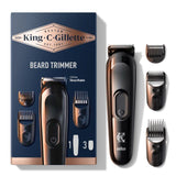 King C. Gillette Cordless Beard Hair Trimmer with 3 Interchangeable Combs
