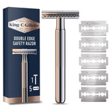 King C. Gillette Men's Double Edge Safety Razor - 5 Blades