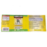 Kirkland Signature Vitamin D3 2000IU, 600 Count