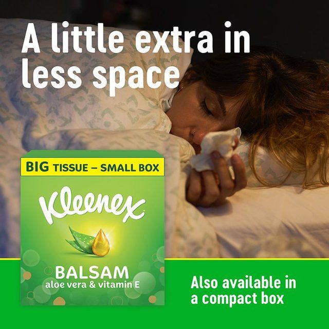 Kleenex Balsam Tissues Extra Large Compact Box 40 per pack