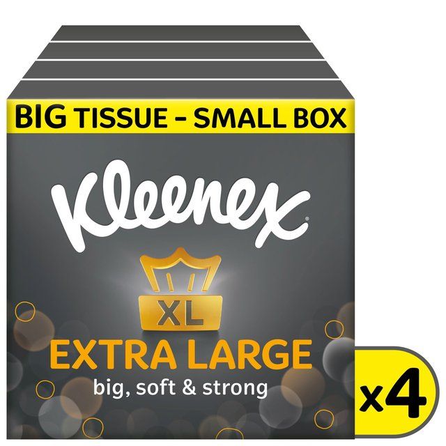 Kleenex Extra Large Tissues Compact Box 4 x 44 per pack