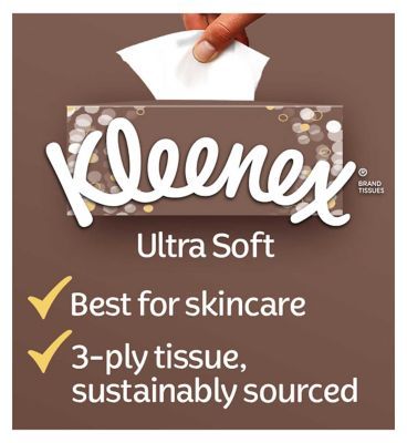 Kleenex Ultra Soft Extra Long Tissues Single Compact Box 40s