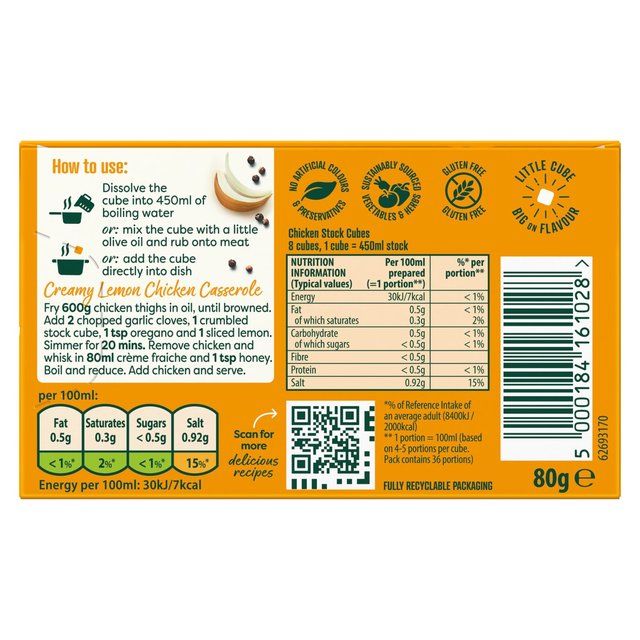 Knorr 8 Chicken Stock Cubes 8 x 10g