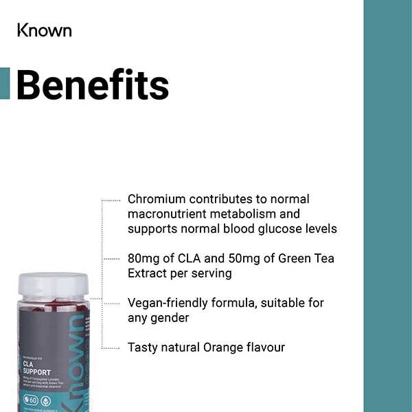 Known CLA Support Orange Vegan Gummy Supplements x 60