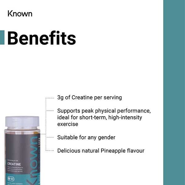 Known Creatine Pineapple Gummy Supplements x 90