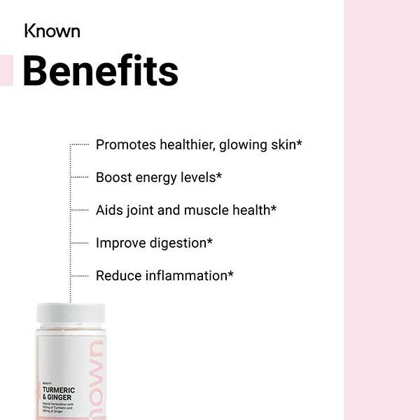 Known Turmeric & Ginger Peach Vegan Gummy Supplements x 60