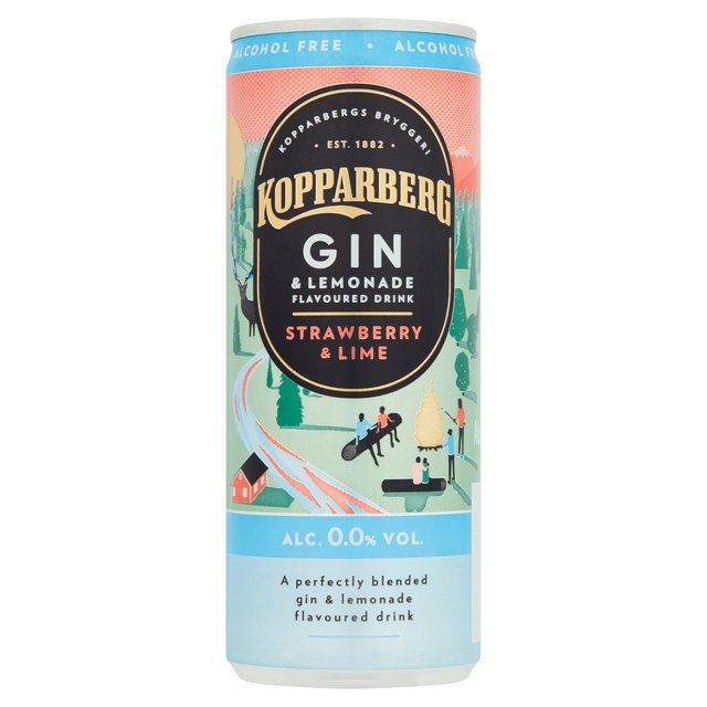 Kopparberg Alcohol Free Strawberry Gin with Lemonade 250ml