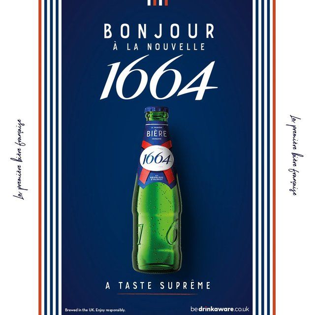 Kronenbourg 1664 Lager Beer Bottles   12 x 275ml