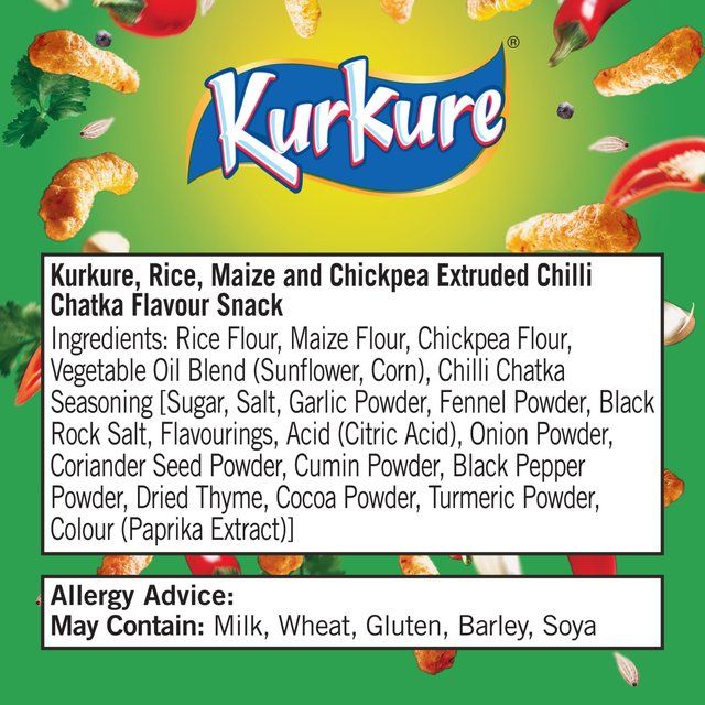 Kurkure Chilli Chatka Sharing Snacks Crisps 100g