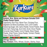Kurkure Chilli Chatka Sharing Snacks Crisps 100g