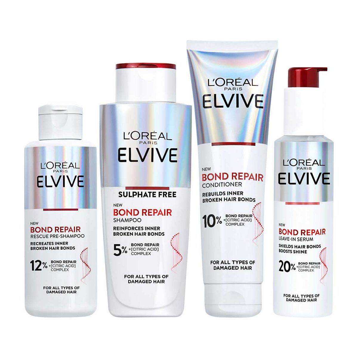L’Oréal Paris Elvive Bond Repair Full Routine Bundle for Damaged Hair
