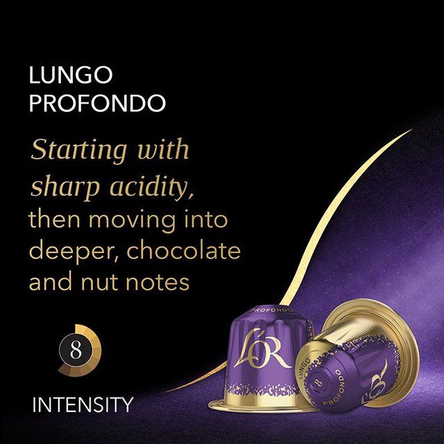 L'OR Lungo Profondo Coffee Pods x20 Intensity 8 20 per pack