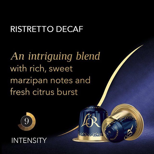 L'OR Ristretto Decaf Coffee Pods x10 Intensity 9 10 per pack