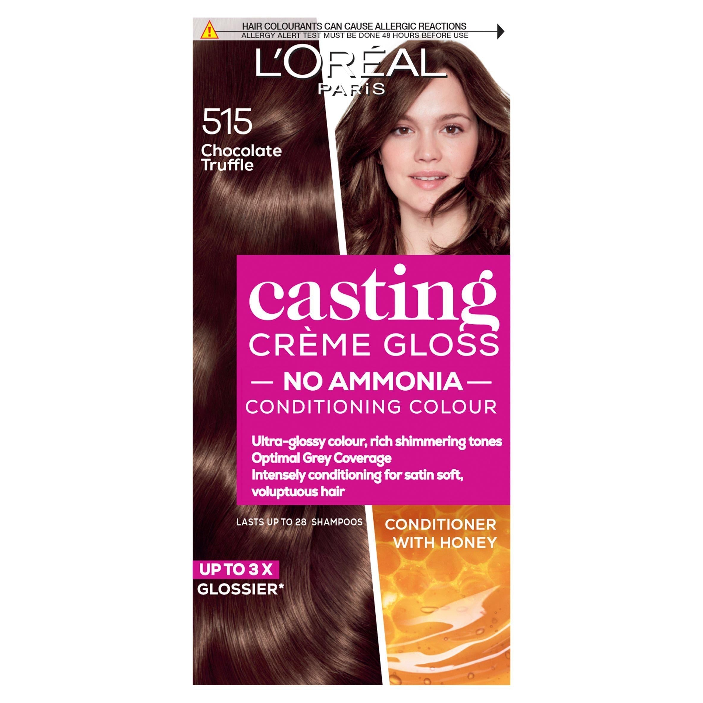 L'Oreal Paris Casting Creme Gloss Semi Permanent Hair Dye Iced Chocolate Cool Brunette Brown 515