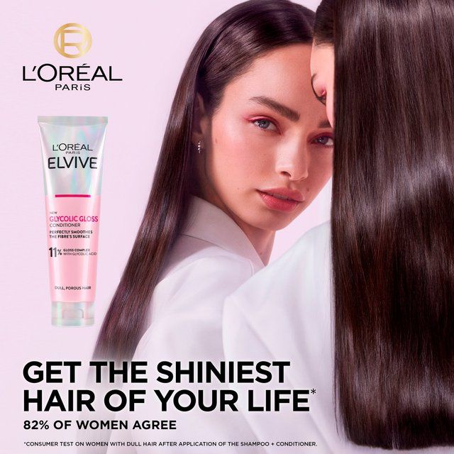 L'Oreal Paris Elvive Glycolic Gloss Conditioner for Dull Porous Hair 150ml 150ml