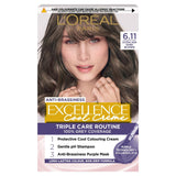 L'Oreal Paris Excellence Cool Crème Permanent Hair Dye Ultra Ash Dark Blonde 6.11