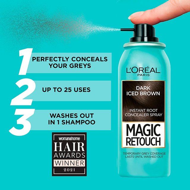 L'Oreal Paris Magic Retouch Instant Grey Root Touch Up Dark Iced Brown 75ml