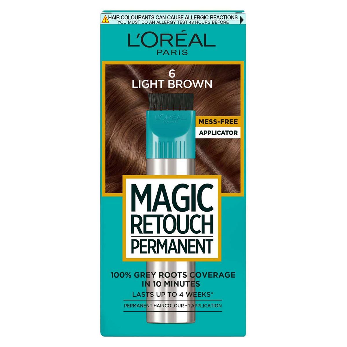 L’Oreal Paris Magic Retouch Permanent Light Brown Root Concealer, 100% Roots Coverage With Easy Applicator, 150ml