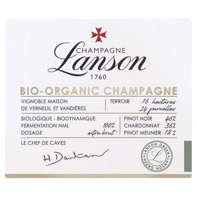Lanson Organic Green Label Champagne 75cl