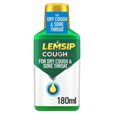 Lemsip Cough Liquid Dry Cough & Sore Throat Relief 180ml