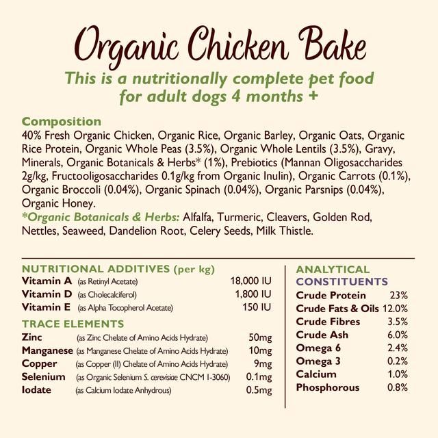 Lily's Kitchen Dog Organic Chicken Bake Adult Dry Food 7kg