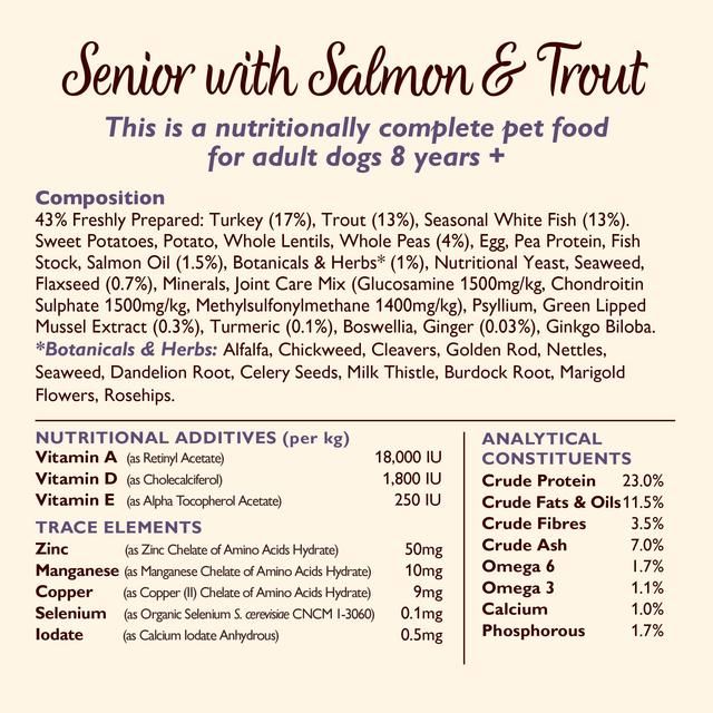 Lily's Kitchen Dog Turkey & Trout Senior Recipe Dry Food 2.5kg