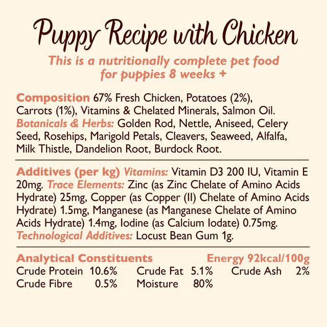 Lily's Kitchen Puppy Recipe with Chicken Potatoes & Carrots   400g