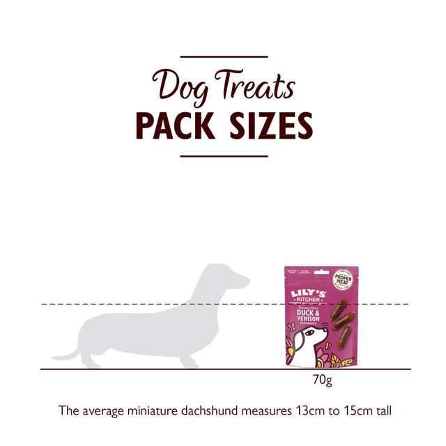Lily's Kitchen Scrumptious Duck & Venison Sausages for Dogs 70g